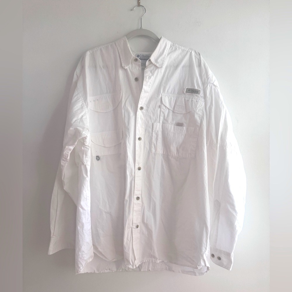 Columbia Men's Lightweight White Shirt Jacket